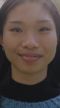 Vertical Digital Screen Texture Overlay