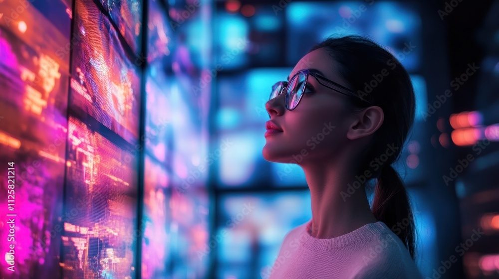 Poster interactive gradient background for immersive digital storytelling.