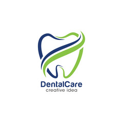 Dental Care Creative Concept Logo Design Template