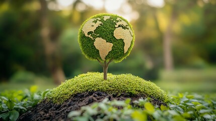 Sustainable Globe Concept for Carbon Neutral Future