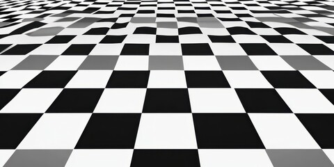 Fototapeta premium A wavy checkerboard pattern creating an illusion of depth and movement.