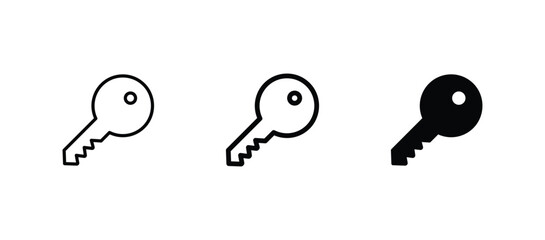 key icon set vector. key sign icon for web	