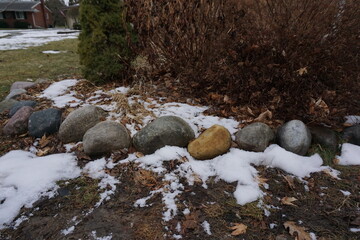 Rocks in winter