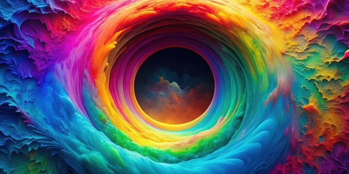 Abstract circular vibrant colored hole on 4k uhd  background, abstract, circular