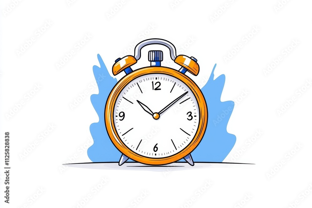 Poster a simple illustration of a stopwatch with clean lines, drawn in soft pastel tones to emphasize time 