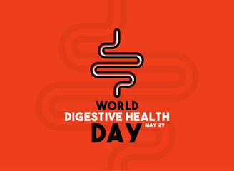 Vector Illustration of World Digestive Health Day. May 29.