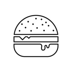 Hamburger Line icon on white background.