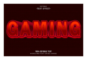 Gaming editable text effect 3d emboss neon style