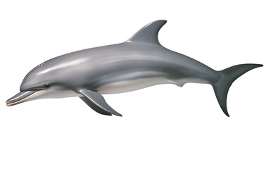 Dolphin isolated on a white background in a cartoon style