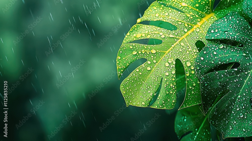 Aufkleber captivating closeup of a fern leaf in a humid jungle nature photography lush green environment macro