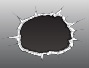 Cracked Wall with Jagged Edges