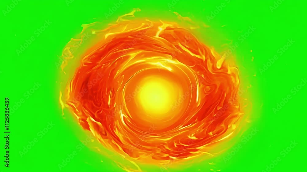 Poster a fiery vortex forms as these animated rings overlap and intertwine creating a captivating display o
