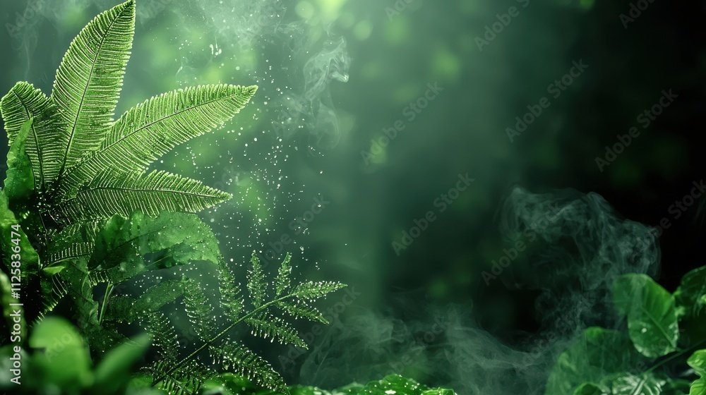 Poster Exploring a lush forest ecosystem with visible water features in a serene environment a nature photography perspective