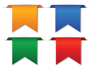 Colorful Ribbon Bookmarks Set