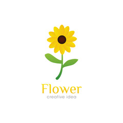 Creative Flower Concept Logo Design Template