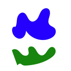 Colorful Green Blue Abstract Shapes Graphic Design