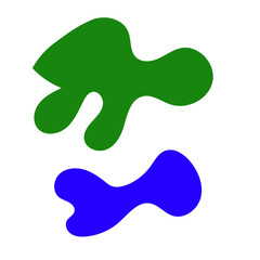 Colorful Green Blue Abstract Shapes Graphic Design