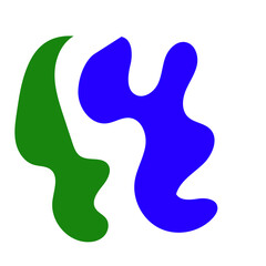 Colorful Green Blue Abstract Shapes Graphic Design