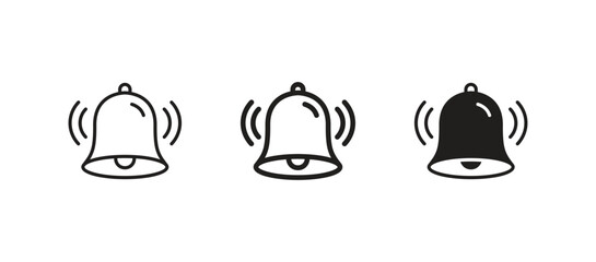 Notification bell icon. Ringing bells reminder icon vector	