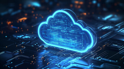 High-Tech Representation of Cloud Networking and Digital Innovation