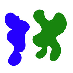 Colorful Green Blue Abstract Shapes Graphic Design