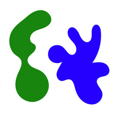 Colorful Green Blue Abstract Shapes Graphic Design