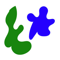 Colorful Green Blue Abstract Shapes Graphic Design