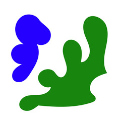 Colorful Green Blue Abstract Shapes Graphic Design