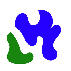 Colorful Green Blue Abstract Shapes Graphic Design