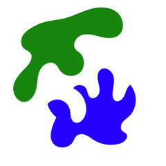 Colorful Green Blue Abstract Shapes Graphic Design