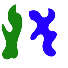 Colorful Green Blue Abstract Shapes Graphic Design