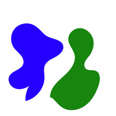 Colorful Green Blue Abstract Shapes Graphic Design