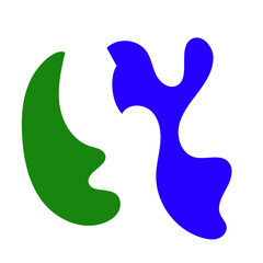 Fototapeta premium Colorful Green Blue Abstract Shapes Graphic Design