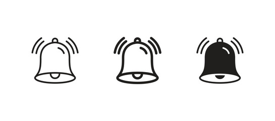 Notification bell icon. Ringing bells reminder icon vector	