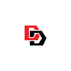 Letter D Double D Modern Simple Logo Vector