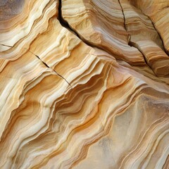 Obraz premium Striped Sandstone Layers Curve Beautifully in Nature's Art