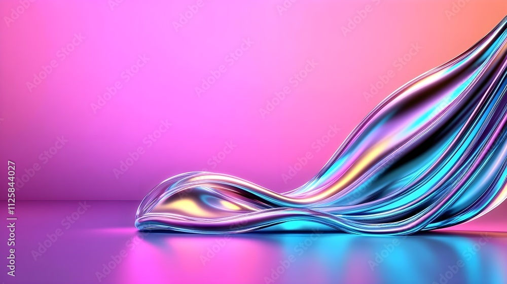 Aufkleber abstract fluid shapes in vivid colors creating a dreamy background for modern designs and artistic c