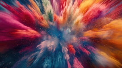 Fototapeta premium Vibrant Color Explosion Creating a Dynamic Abstract Background Filled with Vivid Hues and Textures Ideal for Artistic and Creative Projects