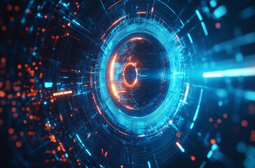 Fototapeta premium abstract blue tunnel