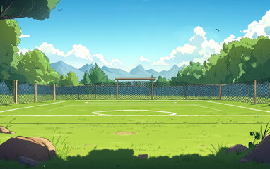 football field and sky