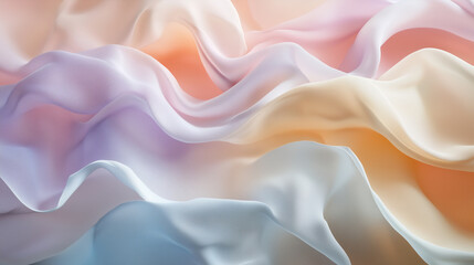 Fototapeta premium Soft Flowing Fabric Abstract in Pastel Tones.