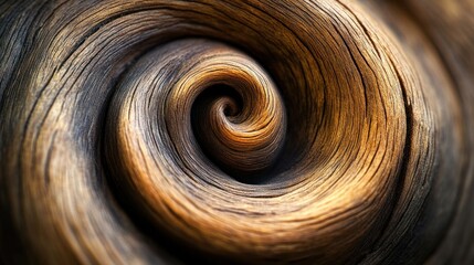 Close-up of swirling wood grain texture.