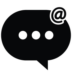 Mention icon. Tag, email signs vector illustration. 