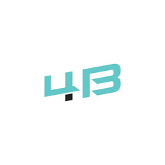 Letter 4B Modern Simple Logo Vector