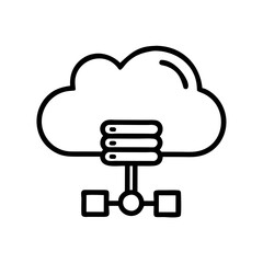 Cloud Hosting VPS icon outline line art style