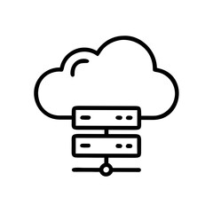 Cloud Hosting VPS icon outline line art style
