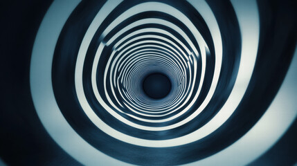 Fototapeta premium Abstract background with swirling lines, a spiral or vortex in white and grey colors. Shiny, curved surfaces