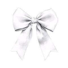 Naklejka premium Elegant christmas decoration with minimalist bow ornament festive home clipart style cheerful environment modern concept