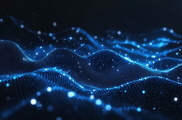 abstract blue wave