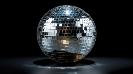 Fototapeta premium A disco ball reflecting tiny light spots.